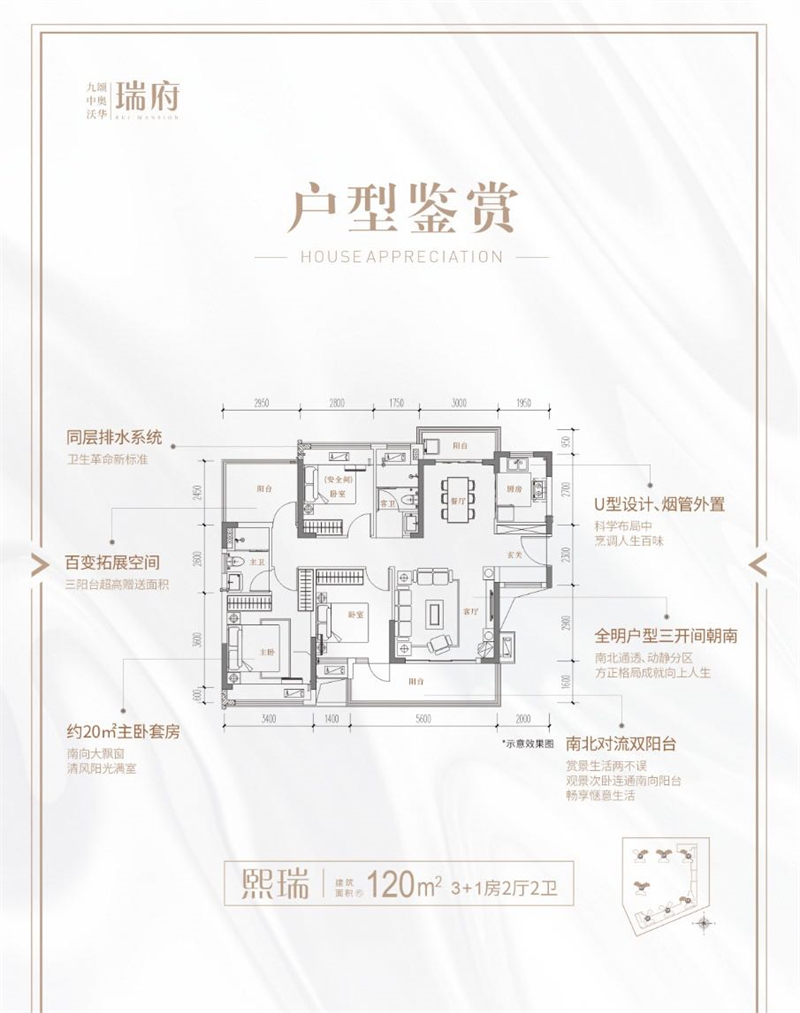 九颂瑞府 1 2 0 ㎡