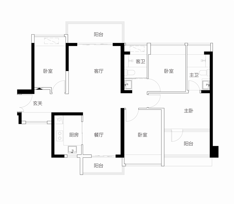 鸿荣源博誉府 1 2 2 平米