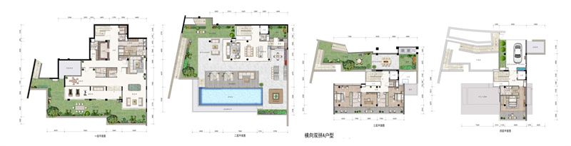 双拼产品：  建面约565㎡，总价约2340万；