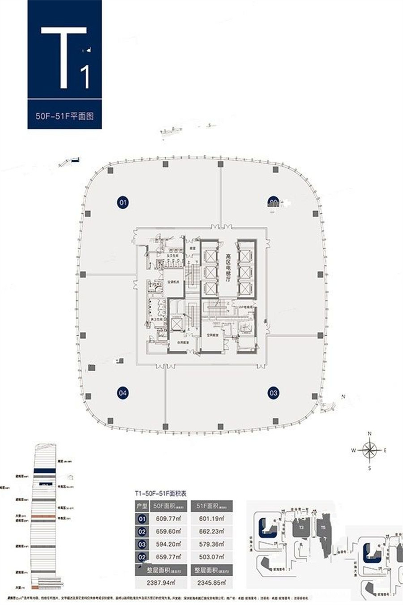 卓越前海壹号  5 9 4 平米