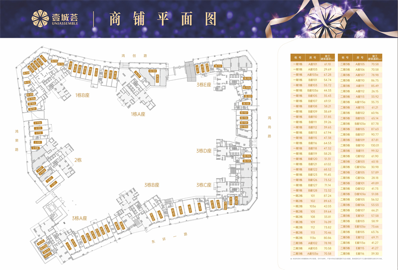 壹城荟六区商铺 4 1 &mdash; 9 9 平米