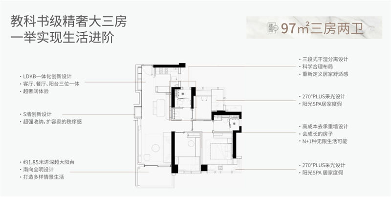 卓越九珑  9 7 平米