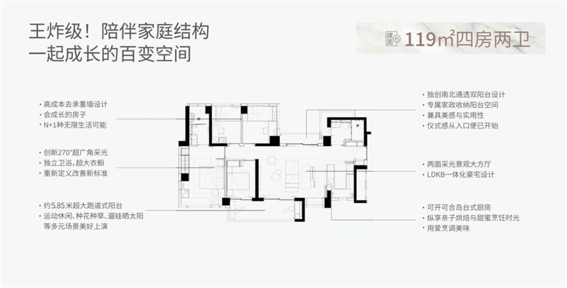 卓越九珑 1 1 9 平米