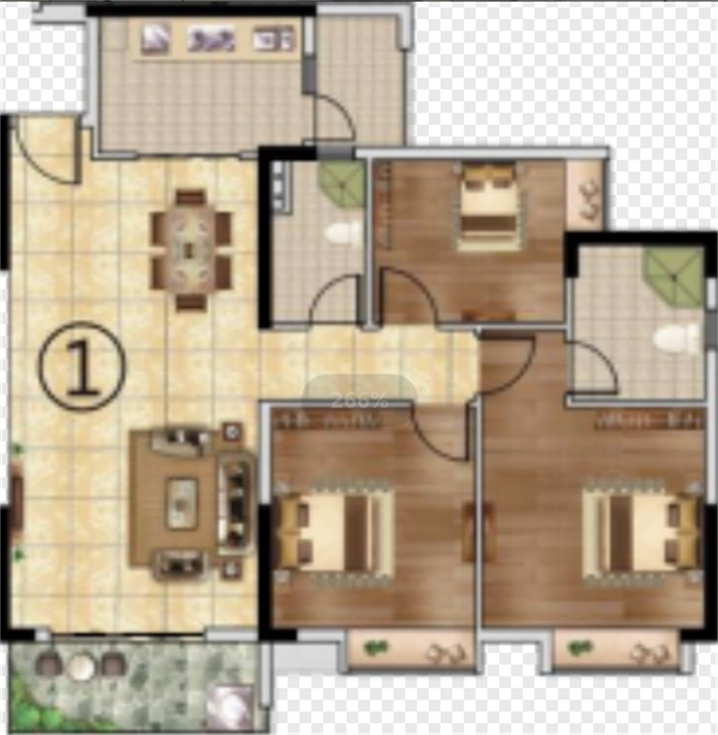 顺欣花园  1 1 3 平米